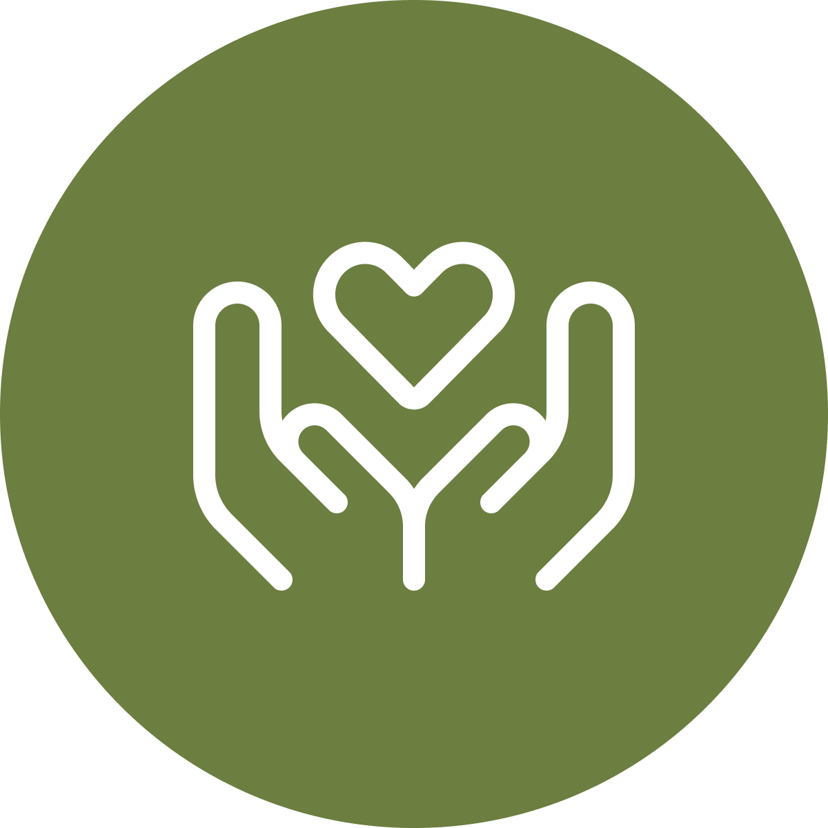 Hands holding heart icon